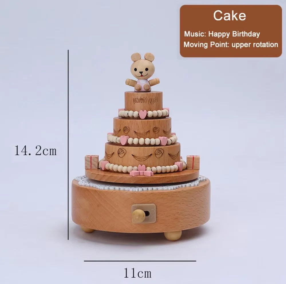 Wooden Carousel Music Box