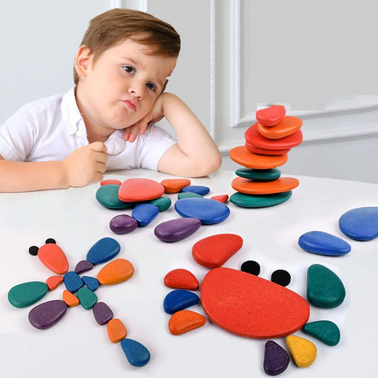 Rainbow Pebbles Montessori 3D Puzzle