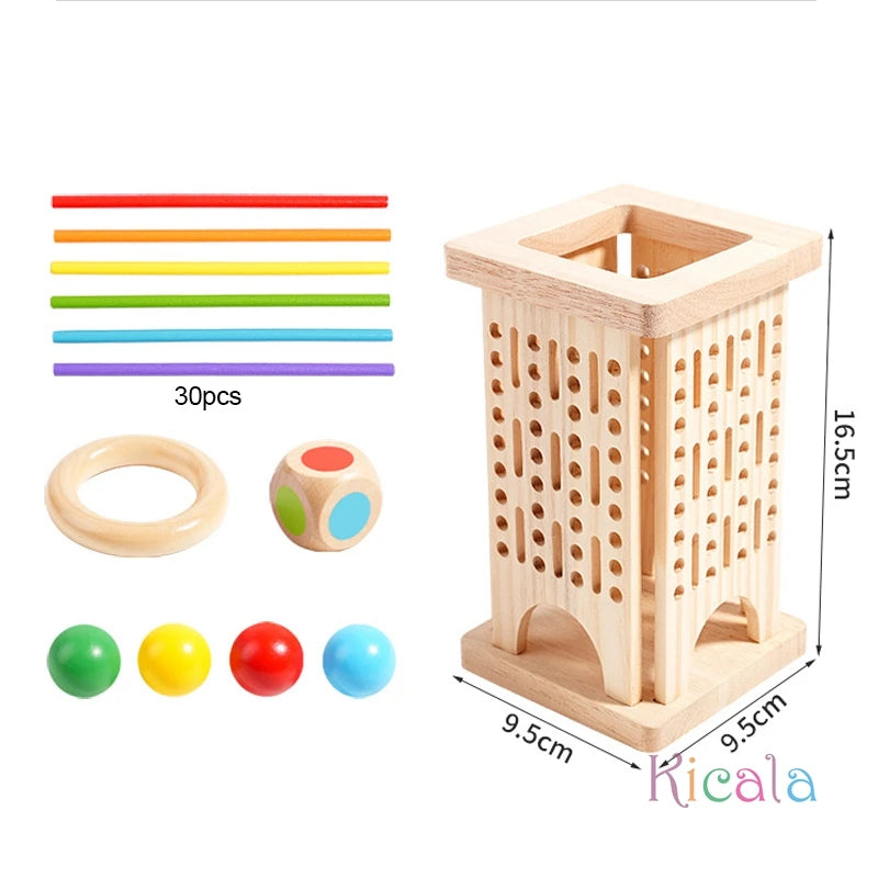 Wooden Stick Balance & Math Game for Kids