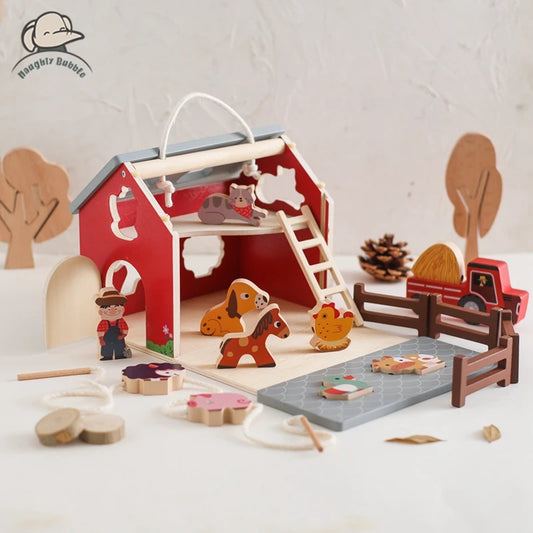 Wooden Simulated Farm Scene Toy