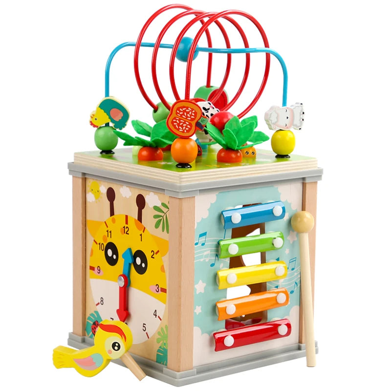 Wooden Montessori Early Learning Blocks Toy