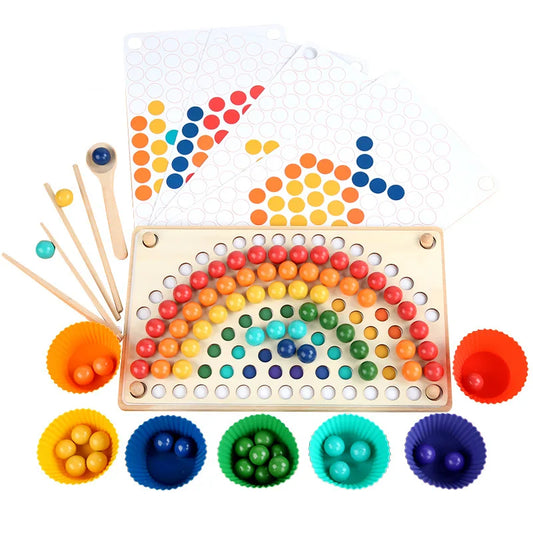 Wooden Color Classification Clip Bead Toy