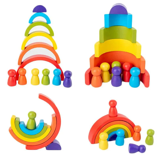 Montessori Rainbow Stacking Toy for Children