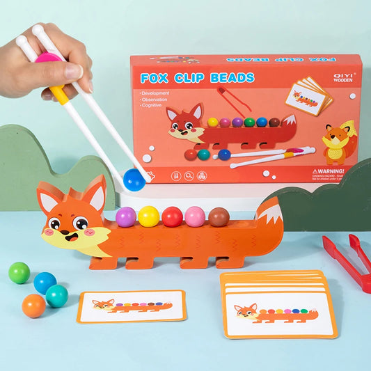 Wooden Animal Matching Clip Puzzle