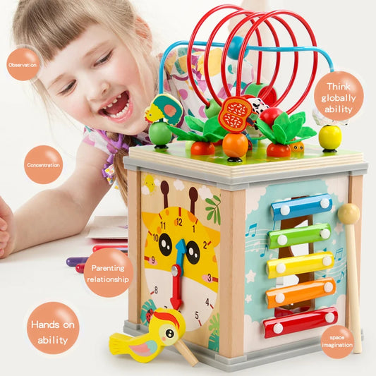 Wooden Montessori Early Learning Blocks Toy