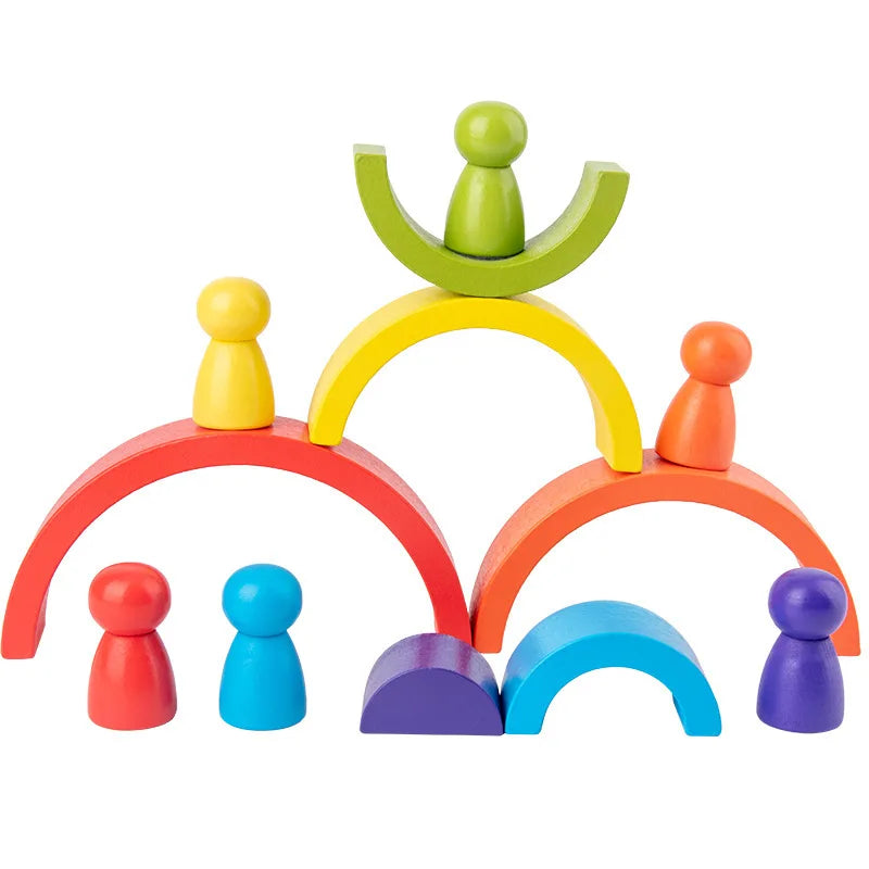 Montessori Rainbow Stacking Toy for Children