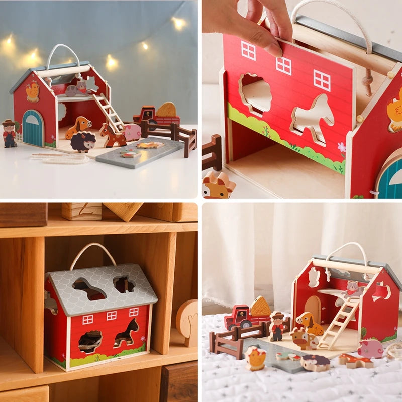 Wooden Simulated Farm Scene Toy
