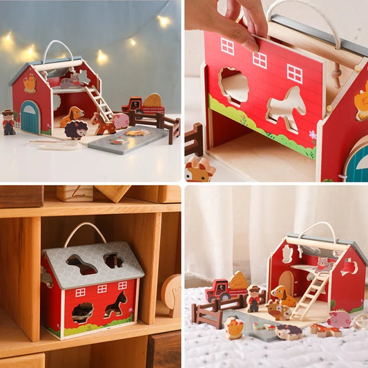 Wooden Simulated Farm Scene Toy