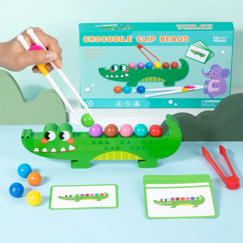 Wooden Animal Matching Clip Puzzle