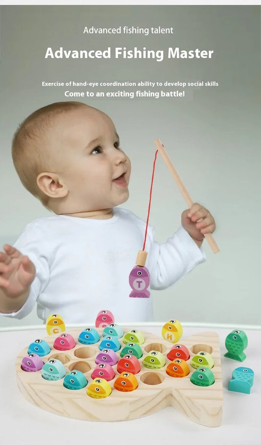 Wooden Magnetic Fishing Educational Toy