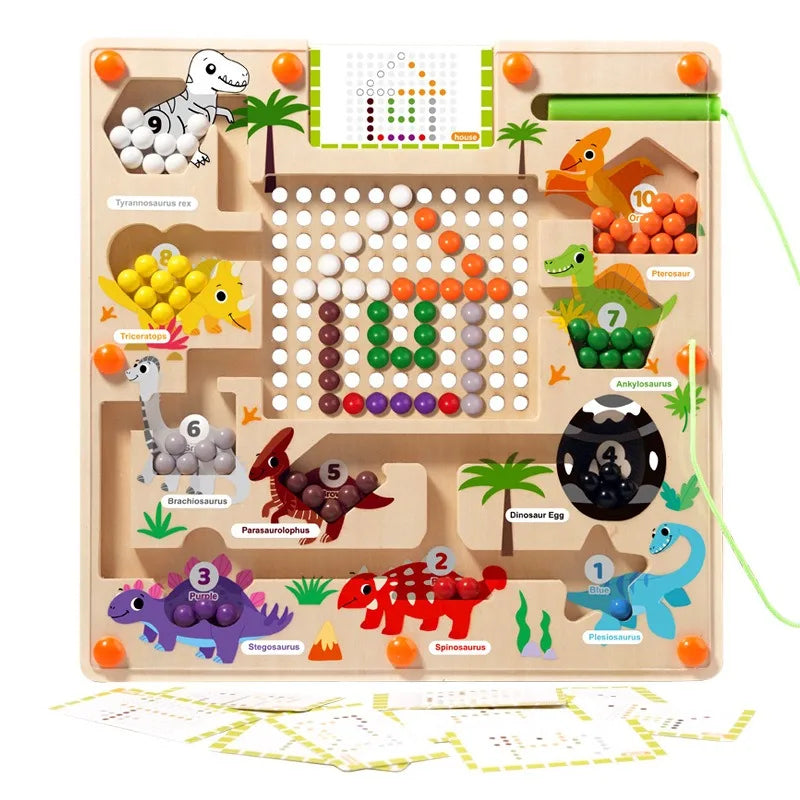 Dinosaur Magnetic Learning Maze for Toddlers