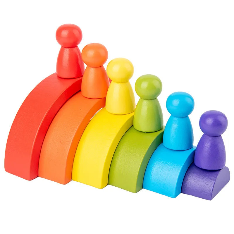 Montessori Rainbow Stacking Toy for Children