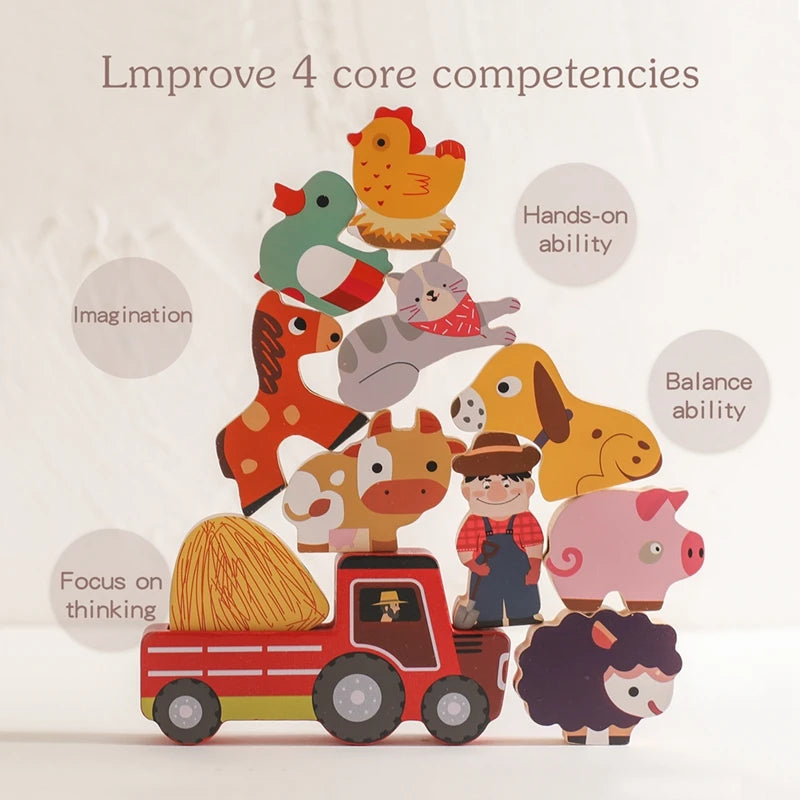 Wooden Simulated Farm Scene Toy