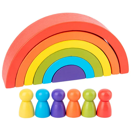 Montessori Rainbow Stacking Toy for Children