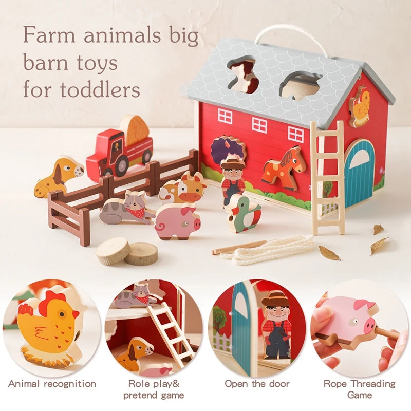 Wooden Simulated Farm Scene Toy