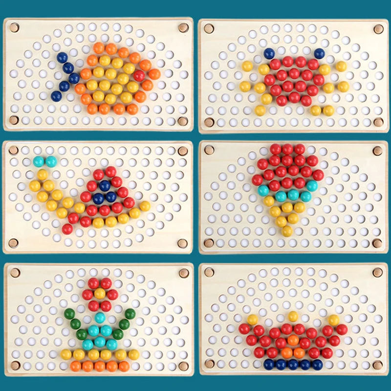 Wooden Color Classification Clip Bead Toy