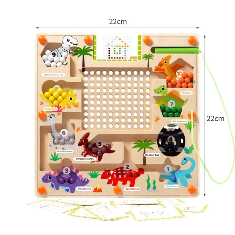 Dinosaur Magnetic Learning Maze for Toddlers