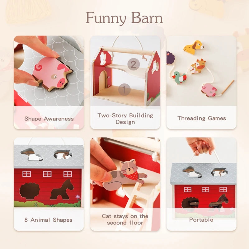 Wooden Simulated Farm Scene Toy