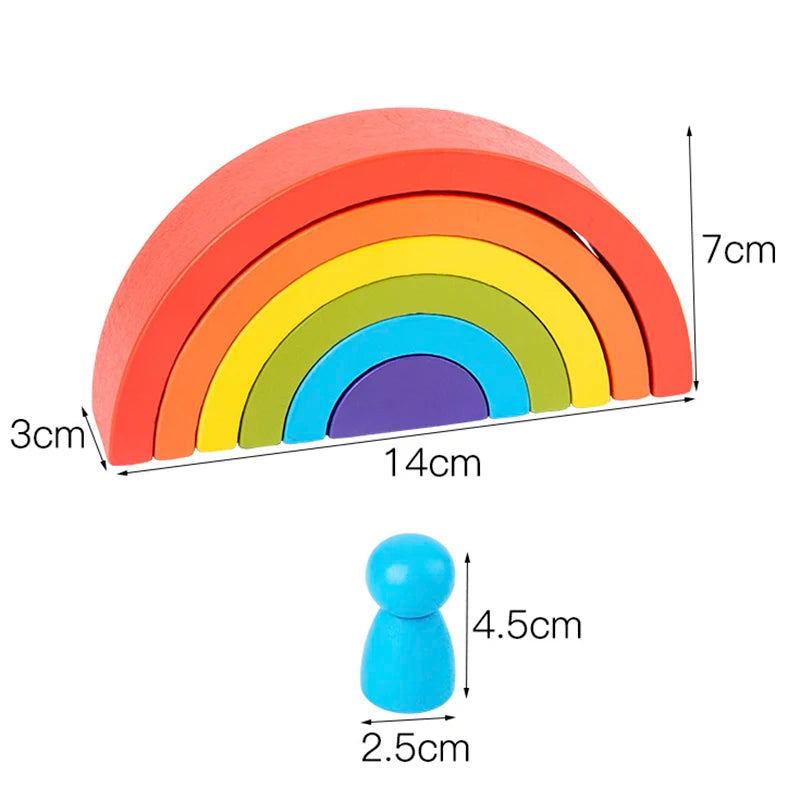 Montessori Rainbow Stacking Toy for Children